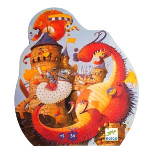 el caballero y el dragon-dragon-dragones-puzzles para niños-rompecabezas para niños-rompecabeza-rompecabezas-rompecabeza-puzzle-puzzles-ilustracion-djeco-juego-juegos de mesa-gato-pez-gatopez-gatopez libreria-tienda de libros-productos ilustrados-libreria chile-chile-marca djeco-puzzart-puzzle art-arte-eeboo-eboo puzzle