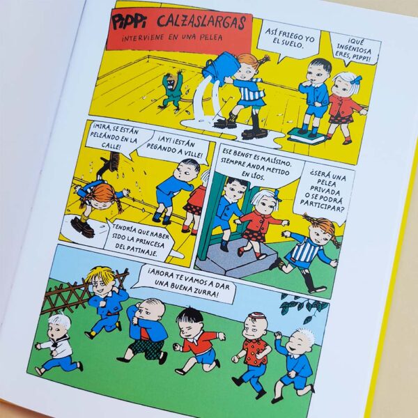 Libro-ilustracion-Pippi-calzaslargas-llega-a-villa-villekulla-kokinos-astrid-lindgren-comic