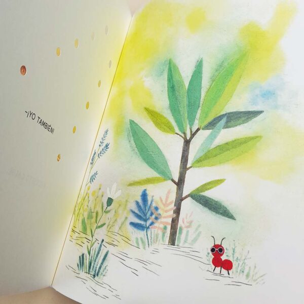 Soy un arbol-Sylvaine Jaoul-Anne Crahay-arbol-tree-abraza un arbol-crecimiento-semilla-semillas-naturaleza-conexion-similitudes con la naturaleza-conexion con la naturaleza-crecer-sentir-agua-tierra-hojas-verde-libros informativo-troqueles-troquel-bosque-libro-libros-libros recomendados-gato-pez-gatopez libreria-libreria-barrio italia-ilustracion-verde-naturaleza-bosque-bosque ilustrado-raices