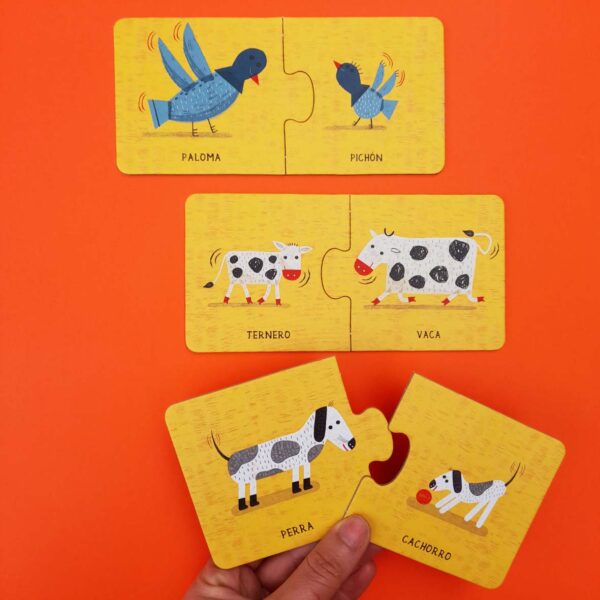 memo puzzle animal-estrella ortiz-paloma valdivia-memorice-puzzle-amanuta-rompecabezas-juegos de mesa-juegos para niños-tienda de juegos-animales-ilustradoras-gato-pez-gatopez-gatopez libreria-ilustracion-juegos ilustrados